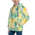 thumbnail image 2 of Kdxio Pineapples1 Pattern Boys Athletic Unisex Boys Girls Hoodie with Pocket Sweatshirts-Small, 2 of 6