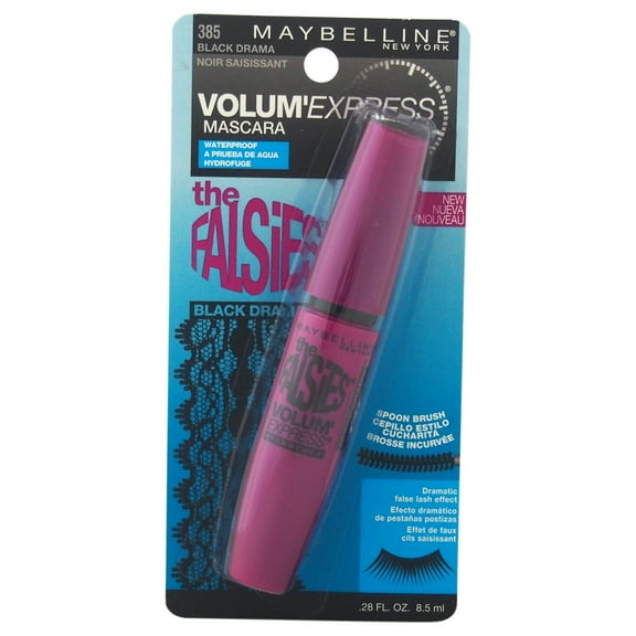 Maybelline The Falsies Volum' Express Waterproof Mascara, #385 Black Drama, 0.28 Oz