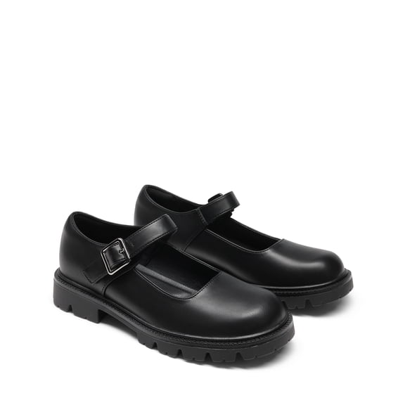 DREAM PAIRS Women's Chunky Mary Jane Flats with Adjustable Buckle Strap, Comfortable Platform Dress Shoes for School Work Office & Casual Wear