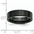 thumbnail image 2 of Beautiful Black Ceramic Flat 6mm Brushed Band, 2 of 2