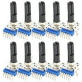 thumbnail image 1 of Pack of 10 RK12 Potentiometers for Audio Applications with Half Shaft Design, 1 of 4