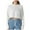 White, variant on aidice Crop Tops for Women Casual Round Neck Long Sleeve Loose Blouses Solid Color Comfy Pullover Tops