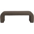 thumbnail image 3 of Meridian Furniture Niagara Brown Boucle Fabric Bench, 3 of 8