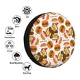 thumbnail image 4 of Fotbe Burger Funda de Llanta de Repuesto con Estampado, Engrosada, Ajuste Universal para Jeep, Remolque, RV, SUV, Camión-14 inch, 4 of 6