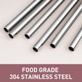 thumbnail image 3 of Tomorotec 6-Pack Stainless Steel Reusable Straw with Silicone Tip 3 Sizes, Metal Drinking Straws Fit for Stanley Quencher Tumblers 40oz, 30oz, 20oz, 14oz, Cleaning Brushes Included (Gradient), 3 of 9