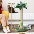 thumbnail image 4 of Cat Scratching Post es Small Cat Tree Tower with Two Cat Hammock Double Cat Hammock with Cat Toy Wooden Interactive Cat Condo for Kitten and Adults Cat, 4 of 6