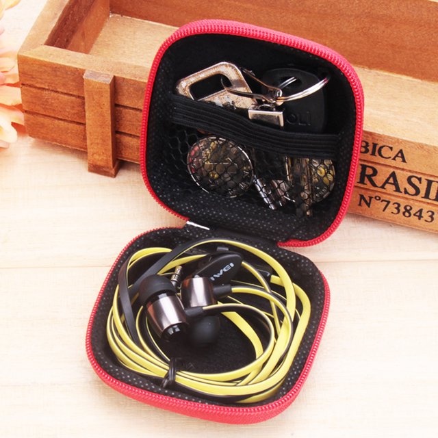 Bolsa de almacenamiento para Audífonos Nuevo Mini estuche cuadrado de EVA para auriculares, caja de almacenamiento de cables compatible con Bluetooth, organizador de cables para auriculares, caja Likrtyny Para estrenar