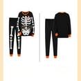 thumbnail image 6 of Bellafa Unisex Kids Skeleton Pajamas Glow in the Dark 100% Cotton Sleepwear Toddler Girls Boys Skull Halloween Pjs Sets 3-8T, 6 of 7