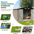 thumbnail image 2 of Sunmthink Outdoor Metal Storage Shed, 7.6' x 9.7' x 6.5', Brown, 2 of 5