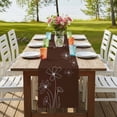 thumbnail image 4 of Table Runners 72 Inches Long Dress Scarves, Brown Farmhouse Kitchen/Dining Table Runner, Coffee Tablerunners, Spring Flora 16x72 Inch, 4 of 9