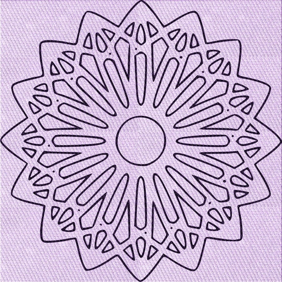 Ahgly Company Indoor Square Patterned Rich Lilac Purple Area Rugs, 7' Square