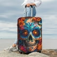 thumbnail image 7 of Fuzoiu Colorful Floral Skull A Print Suitcase Cover,Washable Luggage Covers for Suitcase,Elastic Luggage Protector Cover,Scratch Resistant Travel Suitcase Covers-Medium, 7 of 7