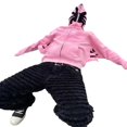 thumbnail image 3 of Women‘s Loose Hoodies Fashion Letter Print Spider Web Fall Jacket, 3 of 5