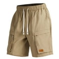 thumbnail image 5 of Dagugfen Cargo Shorts for Men Summer Drawstring Elastic Waist Loose Outdoor Sports Shorts with Pockets, 5 of 5
