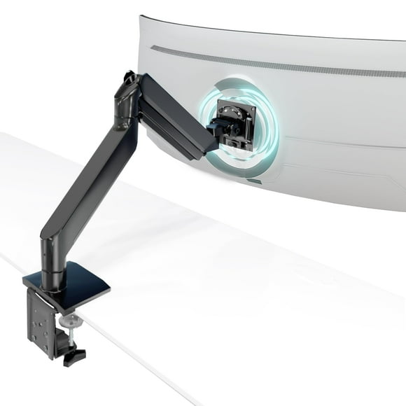 Mount-It! Heavy Duty Monitor Arm for 49”, 57" & Ultrawide Monitors, Full Motion Gas Spring | Holds 55 lbs | Tilt, Swivel & Rotate | VESA 75 &