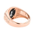 thumbnail image 2 of 14K Black Real Onyx And Natural 0.1 Ctw Diamond Mens Dainty Ring 14K (Rose Gold Size 7), 2 of 3