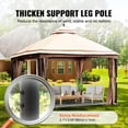 thumbnail image 4 of KFFKFF Outdoor Pavilion for 10-12 Individuals, 10 x 13 FT Garden Canopy, Includes Insect Mesh, Sturdy Metal Structure, and PU Coated 180G Polyester, Exterior Shade Structure for Patio, Lawn, Garden, 4 of 9