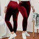thumbnail image 1 of Karight Women's High Waist Velvet Elastic Leggings Velvet Warm Yoga Pants Buttery Soft Velour Leggings, 1 of 5