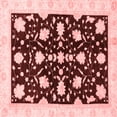 thumbnail image 1 of Ahgly Company Machine Washable Indoor Square Oriental Red Traditional Area Rugs, 7' Square, 1 of 4