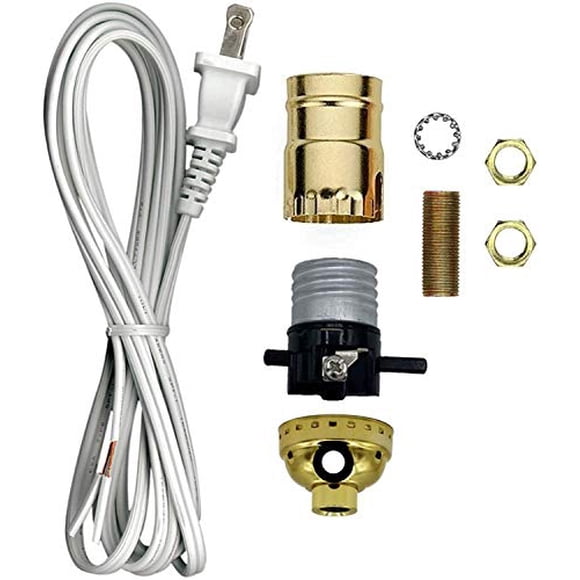 Creative Hobbies Make a Lamp or Repair Kit with Essential Hardware and Matching Cord Gold