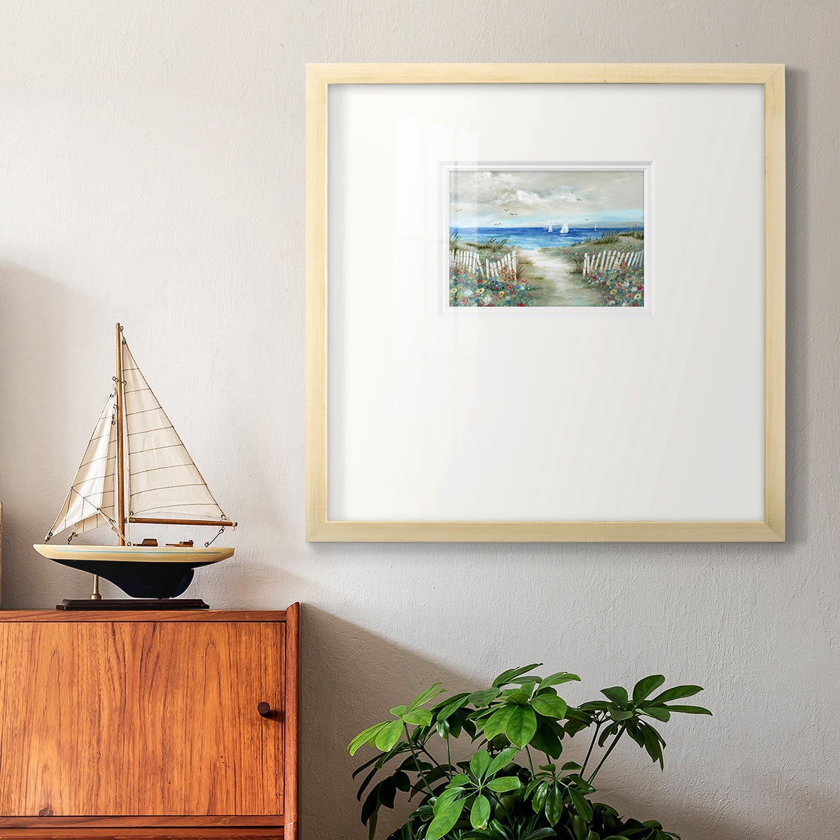 Coastal GardenPremium Framed Print