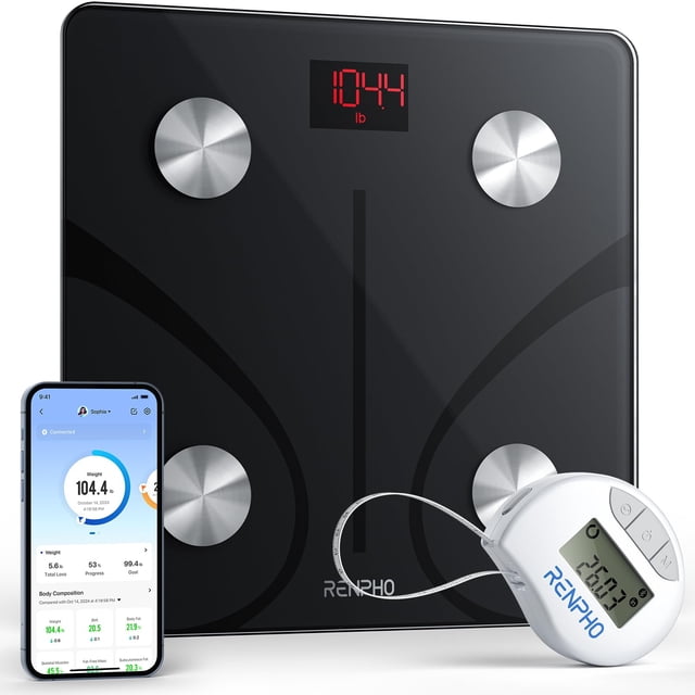 Báscula inteligente y cinta métrica RENPHO Digital Bluetooth