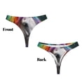 thumbnail image 3 of Balery Colorful Haired White Horse Tangas de Algodón para Mujer con Estampado – Ropa Interior Sexy, Transpirable, G-string-Small, 3 of 6