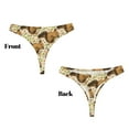 thumbnail image 3 of Balery Cute Squirrel with Green Leaves Tangas de Algodón para Mujer con Estampado – Ropa Interior Sexy, Transpirable, G-string-Small, 3 of 6