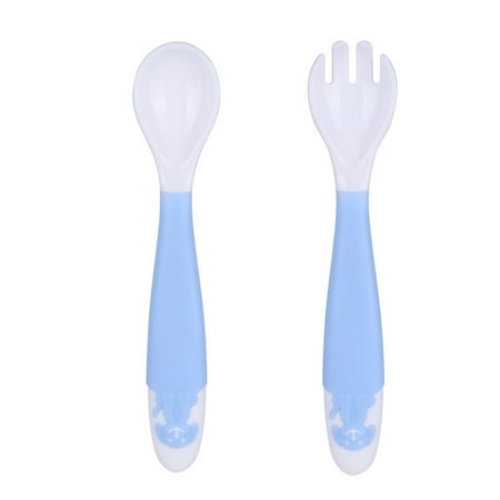 

Baby Training Spoon Easy Grip Bendable Soft Self Feeding Learning Spoons *8PCS