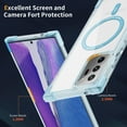 thumbnail image 6 of SaniMore for Samsung Galaxy Note 20 Ultra Magnetic Case, [Wireless Charging] Crystal-clear Rugged PC Back Back Skin-feel Shockproof Strong Drop Resistant Slim Shell Car Mount, Blue, 6 of 8