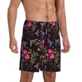 thumbnail image 5 of KLL Flowers And Humming Bird1 for Men's 1-Pack Shorts,Sleep Pajama Shorts for Men Soft Pj Shorts Men's Pajama Bottoms Sleepwear -X-Large, 5 of 7