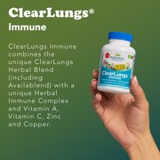 Ridgecrest Herbals ClearLungs Immune, Lung Support Supplement with Mullein, Elderberry, Zinc, Vitamin C, Vitamin A, Olive Leaf (60 Caps, 30 Serv)