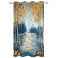 thumbnail image 2 of nqOlkjepod Outdoor Curtains for Patio Waterproof, Tree Oil Painting Outdoor Privacy Panels Grommet, Impressionist Style Falling Leaves Blackout Outside Curtains for Porch/Cabana 54"x108", 1 Panel, 2 of 8