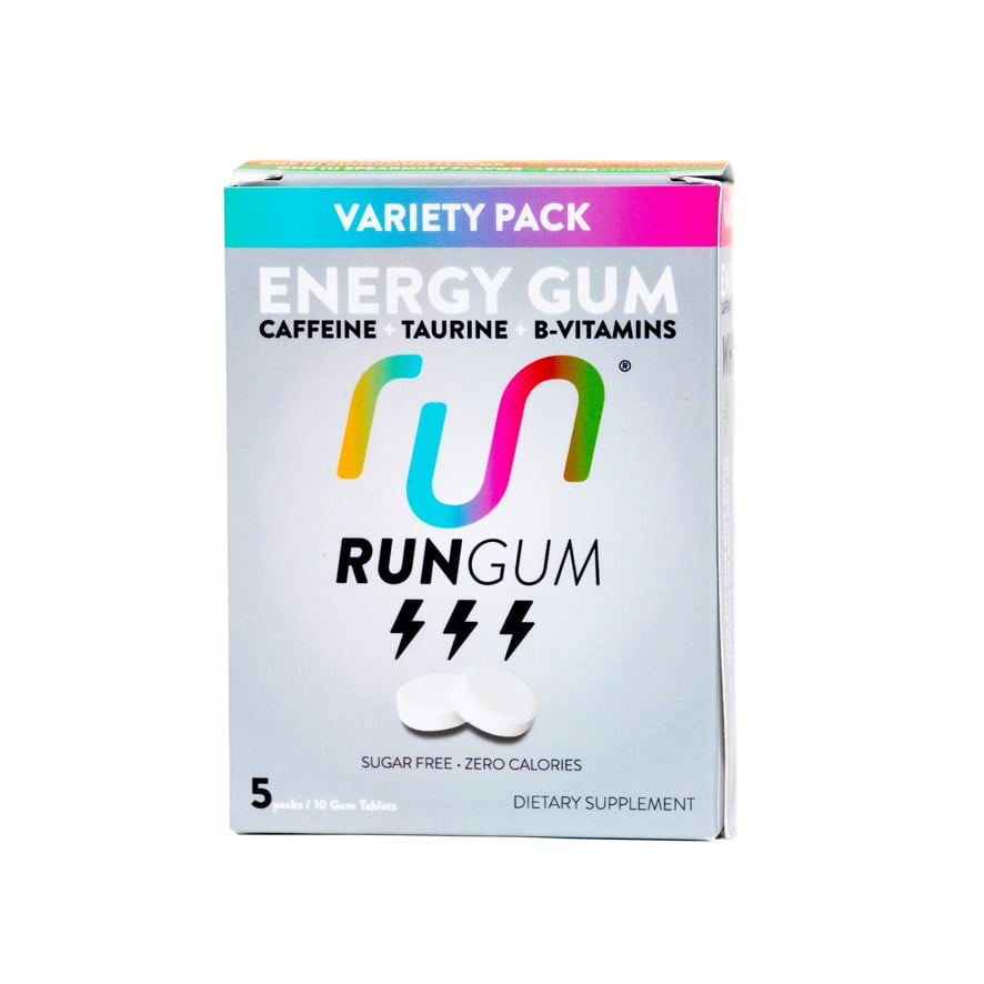 Run Gum, Energy Gum, 5pk Variety