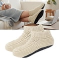 thumbnail image 2 of Yihuala Warm Acrylic Knitted Slipper Socks With Nonslip Silicone Dots For Women Indoor Winter Fleece Lining House Floor Socks, 2 of 12