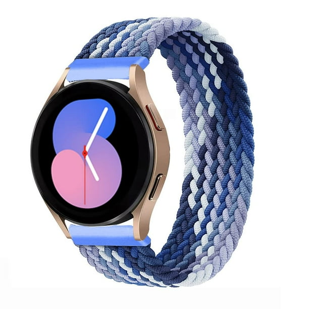 Correa De Reloj De Nylon Trenzado Elástico Compatible Con Samsung Galaxy Watch 4 40 Mm 44 Mm/4 Classic 46 Mm 42 Mm/3 41 Mm/Active 2 Correa Elástica Suave Solo Loop Para Galaxy Watch 42 Mm (Arándano 20