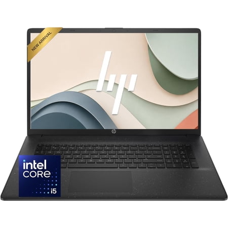 HP OmniBook 3 17.3" Laptop,Intel Core 5 120U Processor,8GB DDR5 RAM,256GB PCIe SSD,FHD IPS Display,Windows 11 Pro,WiFi 6,Backlit Keyboard,Mica Silver
