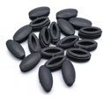 thumbnail image 2 of 20 protectores de suelo de madera dura, 15 x 30 mm, tapones de plástico ovalados, tapa de extremo de tubo para silla, mesa, taburete, patas, color negro, 2 of 5