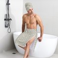 thumbnail image 6 of Colevkie 2 Pieces Bath Wrap Set for Men Bath Towel & Shower Skirt Soft Adjustable Beach Towel Bath Skirt with Pocket Home Use Bathroom Sauna Printed Rhombic Plaid Pattern, 6 of 7