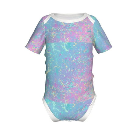 

Adobk Fantasy Gradient Print Baby Climbing Clothes Jumpsuit Rompers Classic Rompers Child Short sleeve Bodysuits-9M