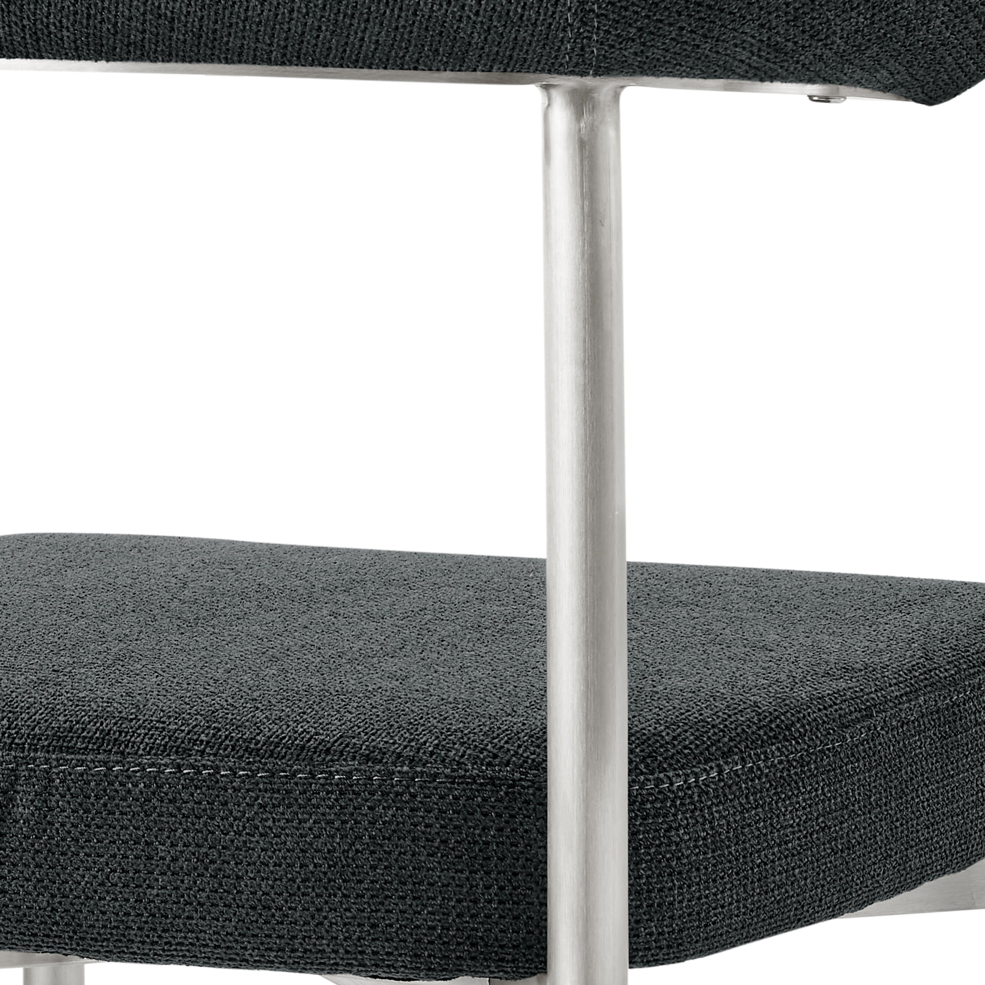 Veronica Shannon 5 Piece Round Dining Set with Charcoal Fabric