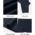 thumbnail image 5 of Men's Long Johns Waffle Knit Thermal Winter Cotton Top Bottom Underwear 2 Pcs Set, 5 of 5