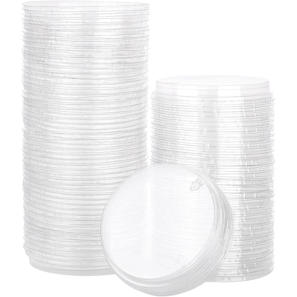 Aluminum Foil Cups Lids 100pcs 8oz, Beasea Disposable Plastic Souffle Cup Ramekin Cup Cupcake Baking Cup Lids