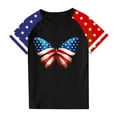 thumbnail image 4 of Ugoldhm Fourth of July Boys Short Sleeve T-Shirts Summer Color Block Tees Fashion Crew Neck Tops Kids Clothes Size 3-14, 4 of 4