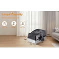 thumbnail image 7 of Stainless Steel Cat Litter Box, Enclosed Top-Entry Cat Toilet with High Sided Walls, Easy Clean Metal Litter Pan for Large Cats, White, 23.6" x 15.7" x 15.5", 7 of 7