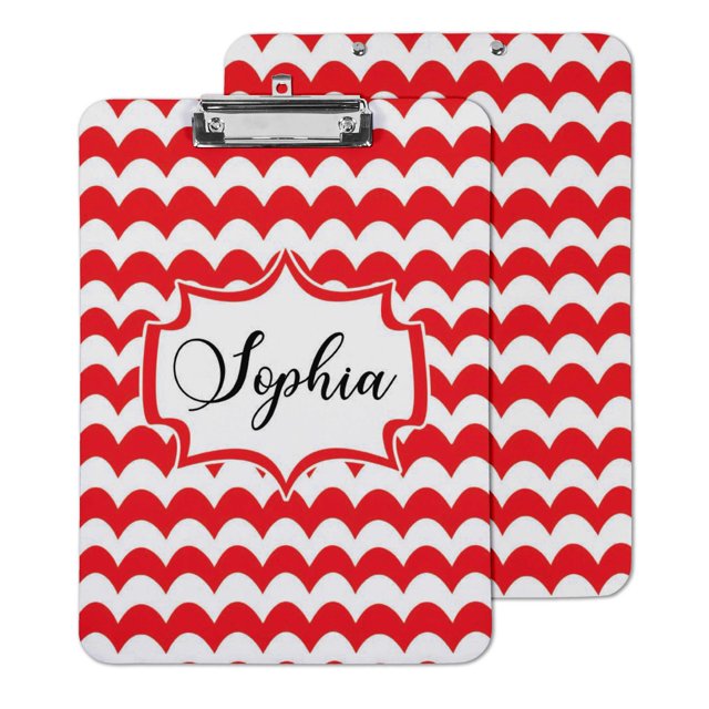 Printtoo Personalized Clipboard For Students Classroom School and Office Use Hardboard Letter Size w/ Low Profile Clip w/ Free Marker & Eraser,9x12.5 Inch