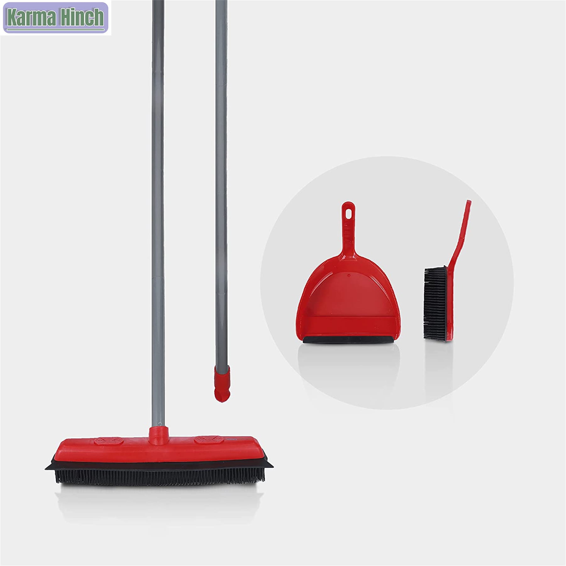 DOITOOL 2pcs Splicable Broom Collapsible Broom Metal Dustpan Carpet Brushes  for Cleaning Handheld Broom and Dustpan Cleaning Dustpan Kit Hair Sweeping