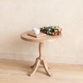 thumbnail image 2 of 23.6'' Round Wooden End Table, Wooden Pedestal Side Coffee Tables, for Living Room, Bedroom, Entryway, Equipped with Two Stands, Two Heights: 24.4'' and 28.4'', Natural, 2 of 9