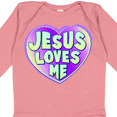 thumbnail image 4 of Inktastic Jesus Loves Me Boys or Girls Long Sleeve Baby Bodysuit, 4 of 5