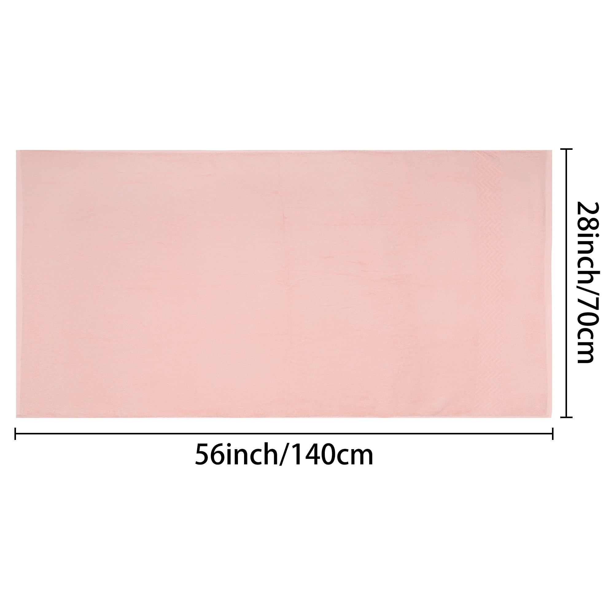 Unique Bargains Textured Comfort Bath Towels Quick Dry Large Plush Towels for Bathroom Pink 28" x 56"
